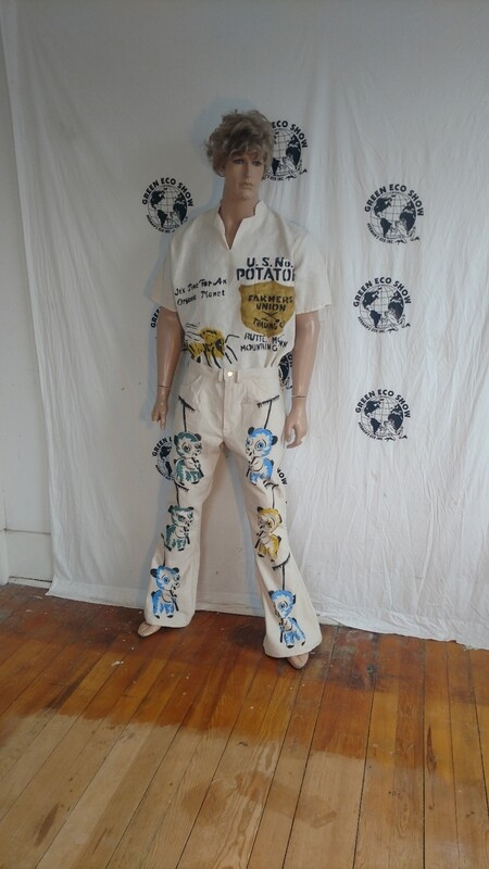 Gardening Pandas jeans 35 x 33 Airbrush USA