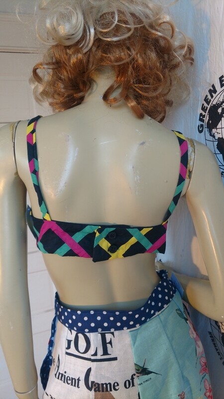Plaid Bra Top 34 A or B Hermans USA