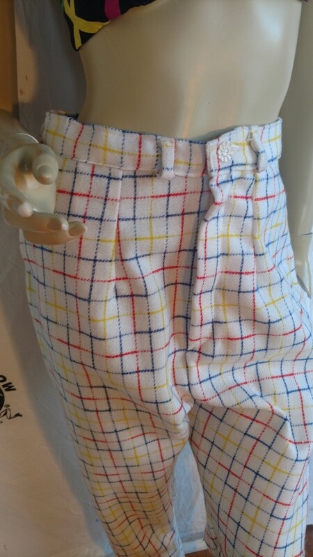 Womens wool plaid pants Med Hermans Eco M