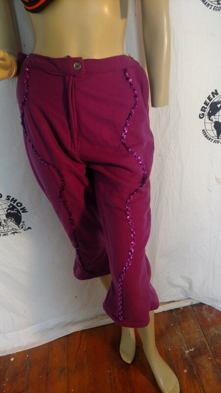 Sequin fleece capris pants Anna from Montana
