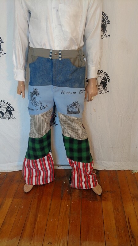 Mens Patchwork Jeans 36 Hermans Eco USA