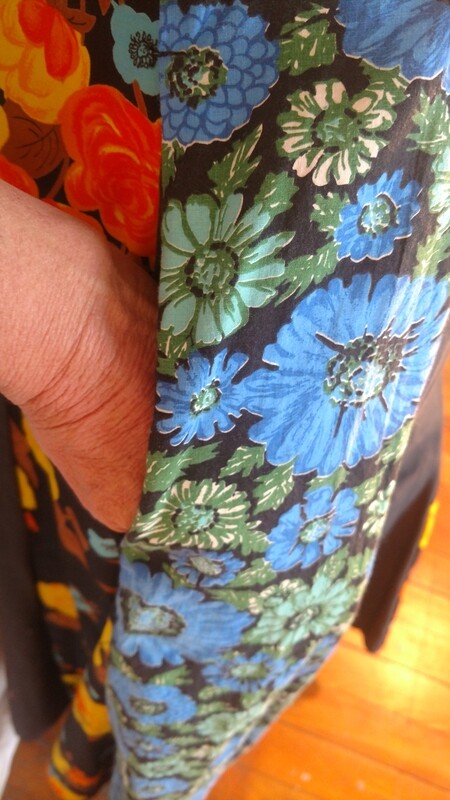Black flower patchwork skirt w 28 M  black Hermans Eco USA