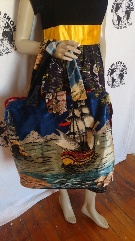 Pirate ships Carpet bag suitcase Hermans Eco