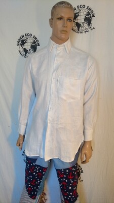 Mens repurposed tablecloth Dress shirt L Hermans