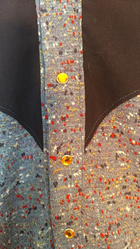 Cowboy Shirt original details Rayon Hermans Med