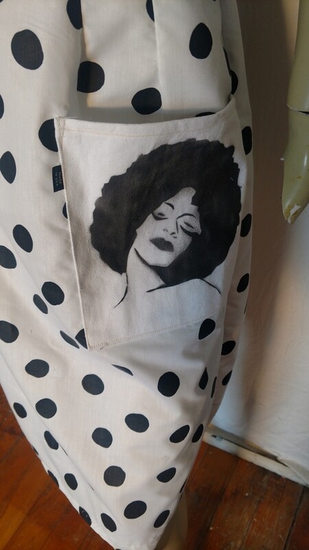 Pokadot dress Black woman S Hermans Eco USA