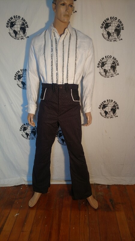 Mens western pants cowboy pokadot Hermans Eco USA 33