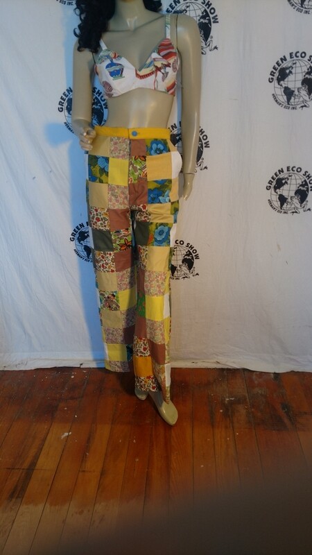 Womens patchwork pants bells Hermans USA