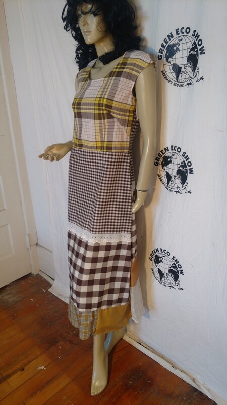 Patchwork Dress Med Anna Herman check