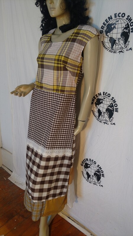 Patchwork Dress Med Anna Herman check