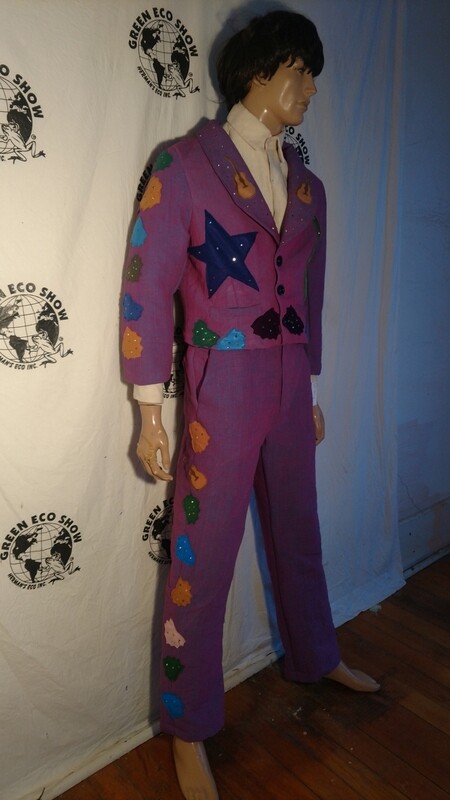Mens Guitar stars maple leaf western Stage Suit 42