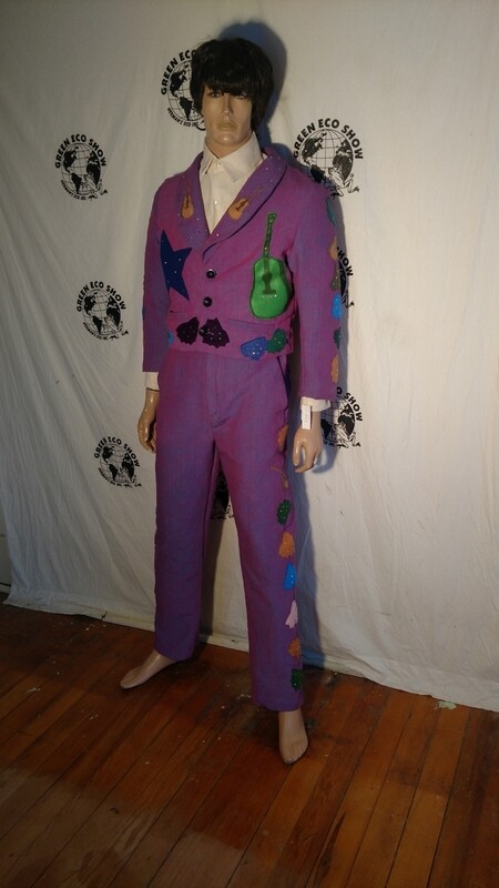Mens Guitar stars maple leaf western Stage Suit 42