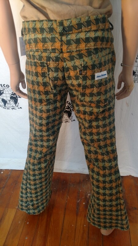 Mens plaid corduroy bells jeans Hermans