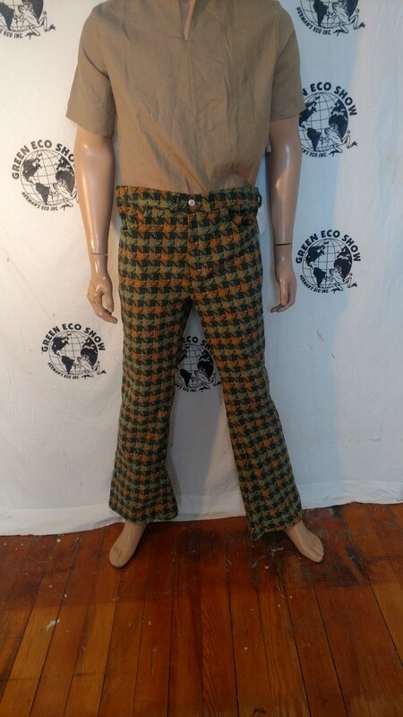 Mens plaid corduroy bells jeans Hermans