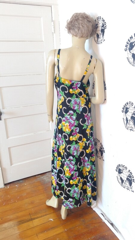 Black Flowered Evening  Gown Dress M  Hermans