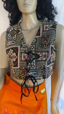 Womens Renaissance vest Princess Tapestry M