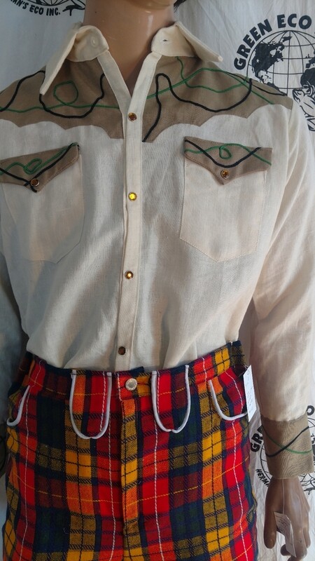 Hermans Hemp Western Shirt L USA