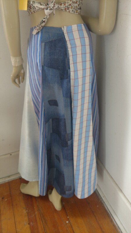 Patchwork Panel Long Skirt 26 w Anna Herman