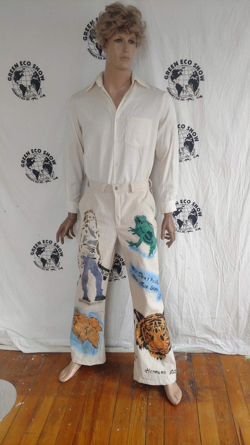 Mens pants Grafitti 34 airbrushed graphics Hermans Eco