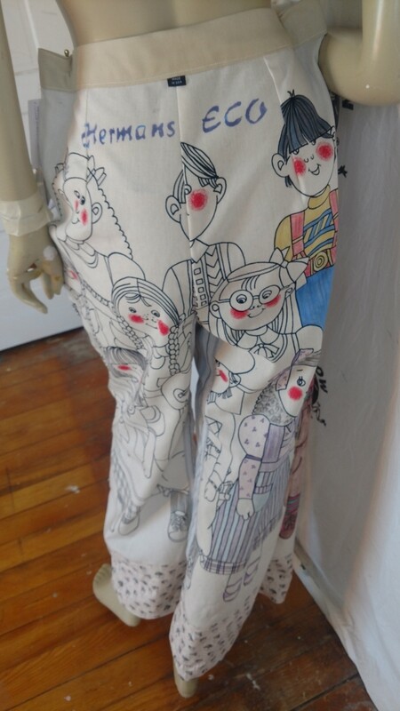 Womens Finland wide leg Pants L Hermans Eco