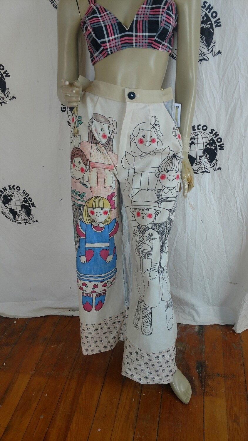 Womens Finland wide leg Pants L Hermans Eco