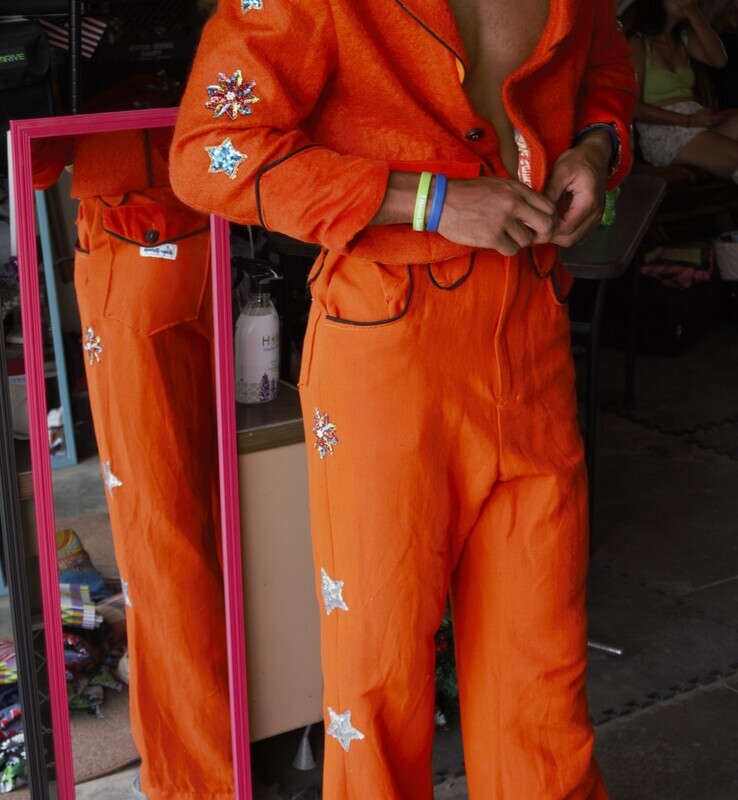 Mens Orange Western Suit Hermans 42 Vaquero
