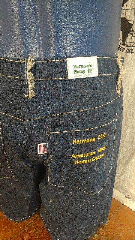 Hermans Hemp mens jean shorts 31 x 7