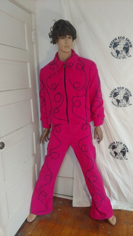 Mens Suit pink lasso sz 42