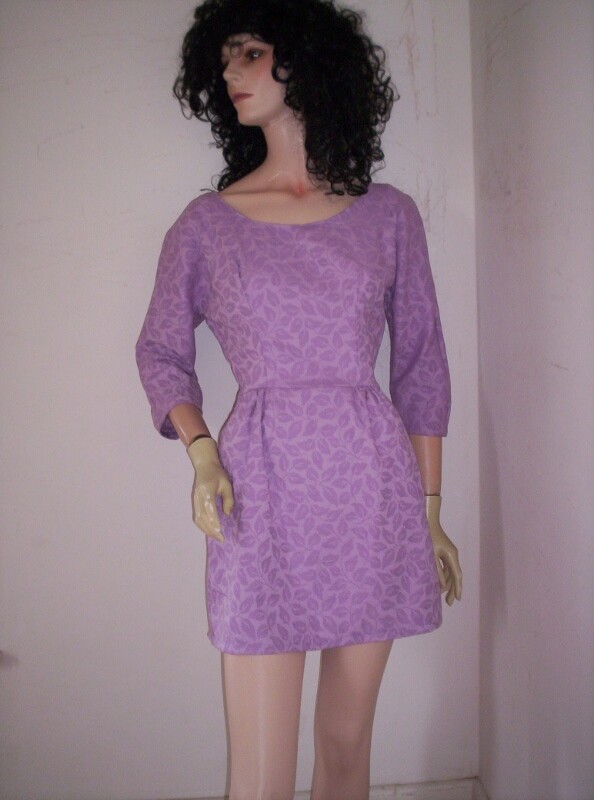 Womens purple Jacquard Dress. S -M