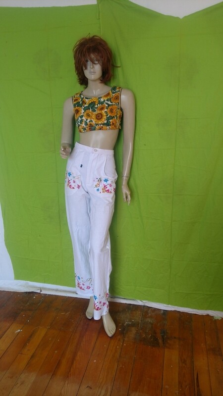 Crop Top Sunflowers Hermans S lined