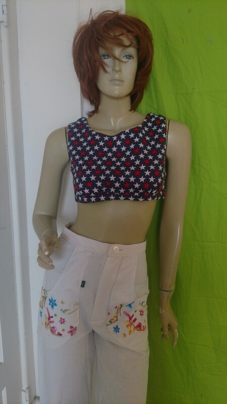 Crop top stars patriot S Hermans Eco USA