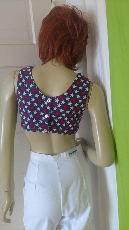 Crop top stars patriot S Hermans Eco USA