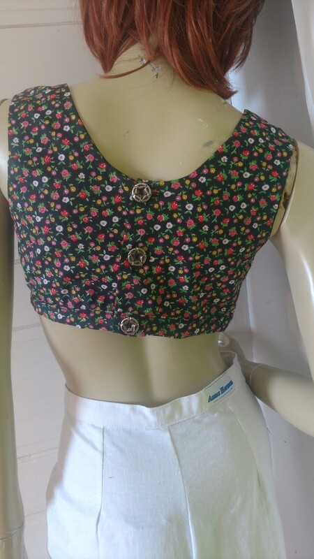 Crop Top black S Hermans Eco lined