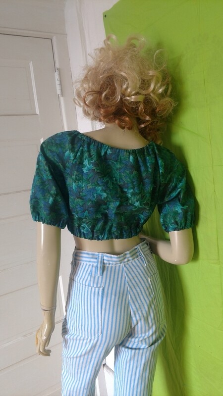 Green Leaf crop top Hermans Eco USA