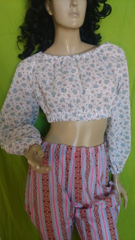 Crop top flowers Anna Herman Med USA