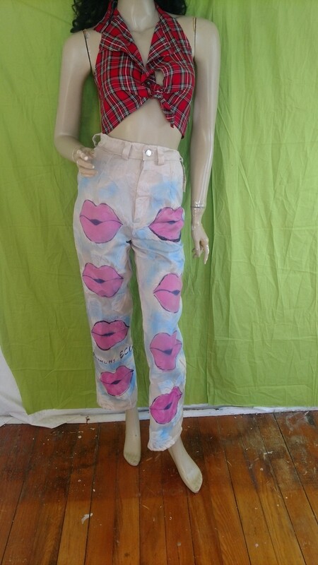 Pink kiss womens pants S Hermans Eco USA