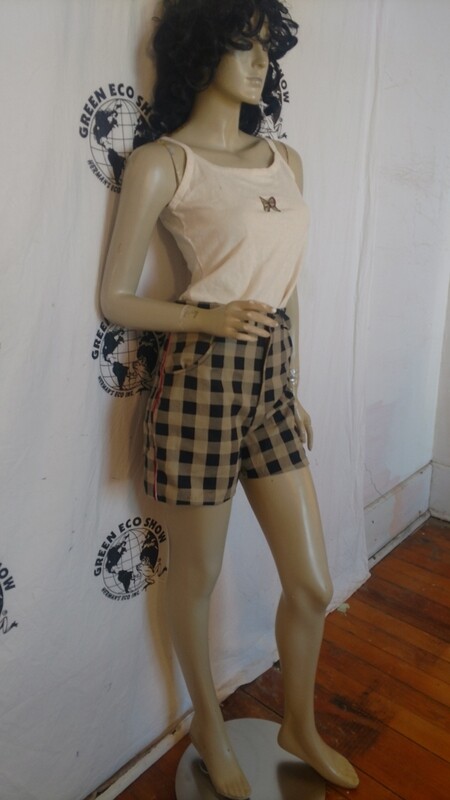 Womens check shorts 28 Hermans Eco
