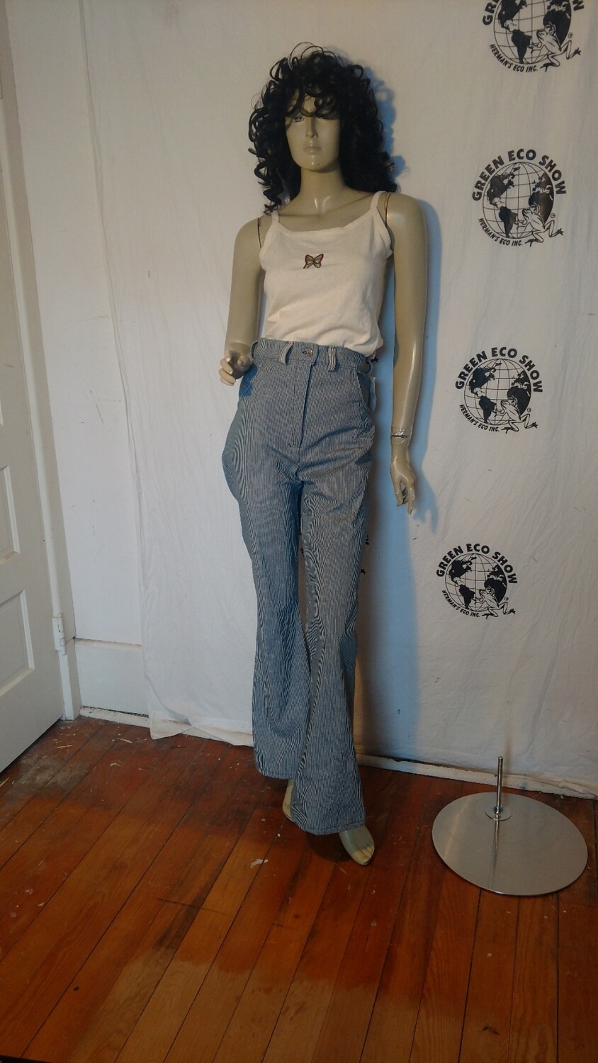 Womens Bells striped  high waisted Jeans Hermans