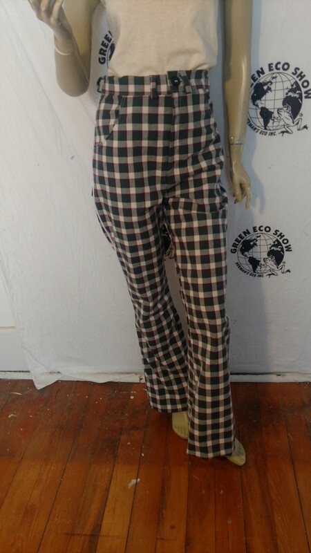Womens plaid high waisted bells 30 Hermans
