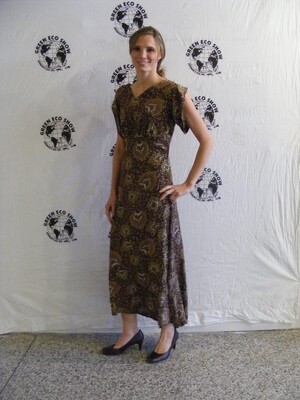 Long Rayon Dress Gown by Anna Herman USA S