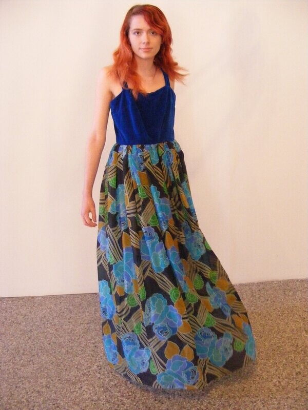 Swing Dress Gown Velvet Shear M Hermans USA