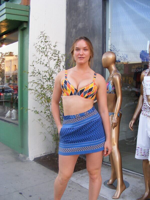 Handwoven Tea towel Mini Skirt By Anna Herman 30&quot; USA