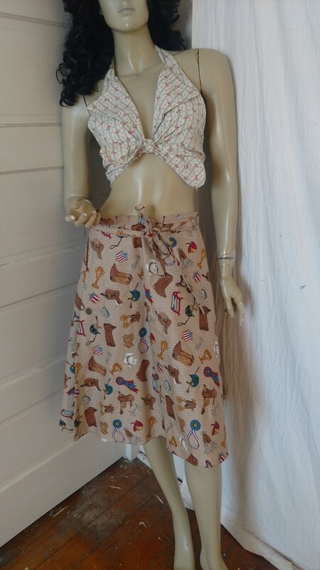 Western wrap around Skirt L Hermans