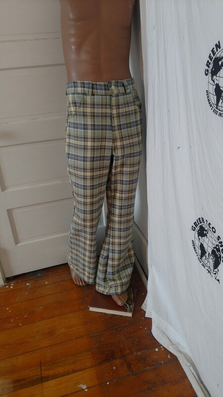Plaid  mens highwaisted Bells  30 x 32 USA
