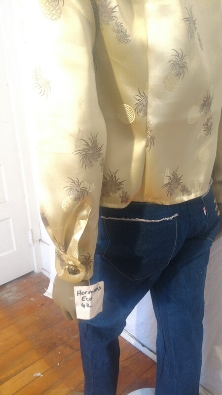 Mens Silk Jacket Vaquero L 42