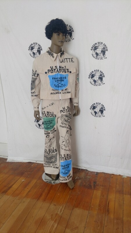 Mens Suit Potato Farmer Butte  42 34 x 32 Airbrushed USA
