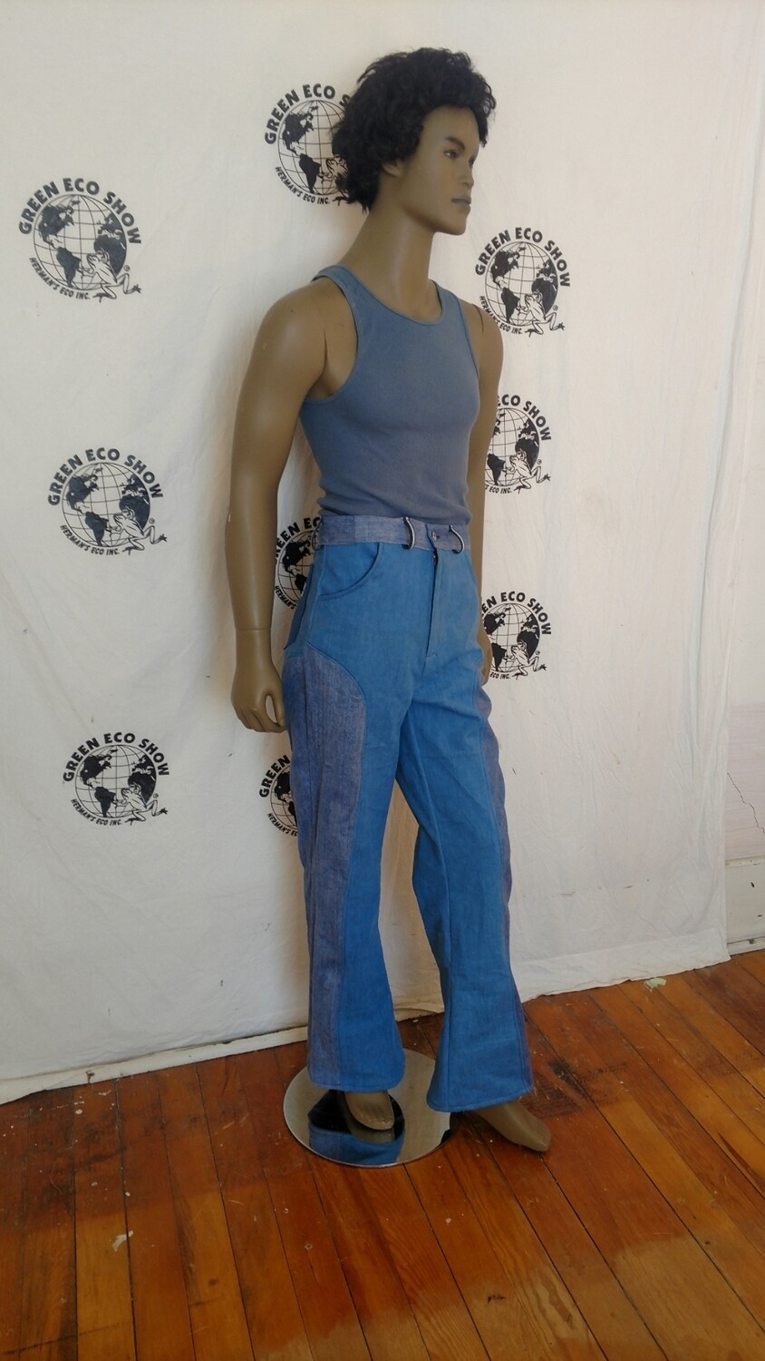 Mens bell bottom flare insert jeans 34