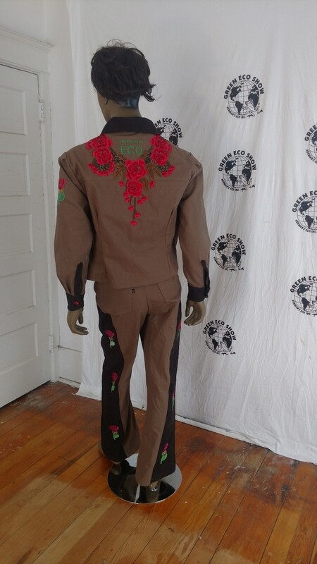 Mens Suit Western Roses 42 embellished