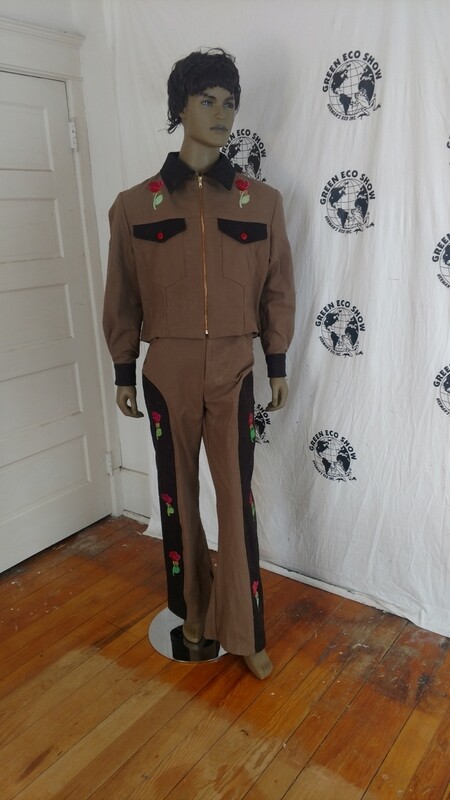 Mens Suit Western Roses 42 embellished