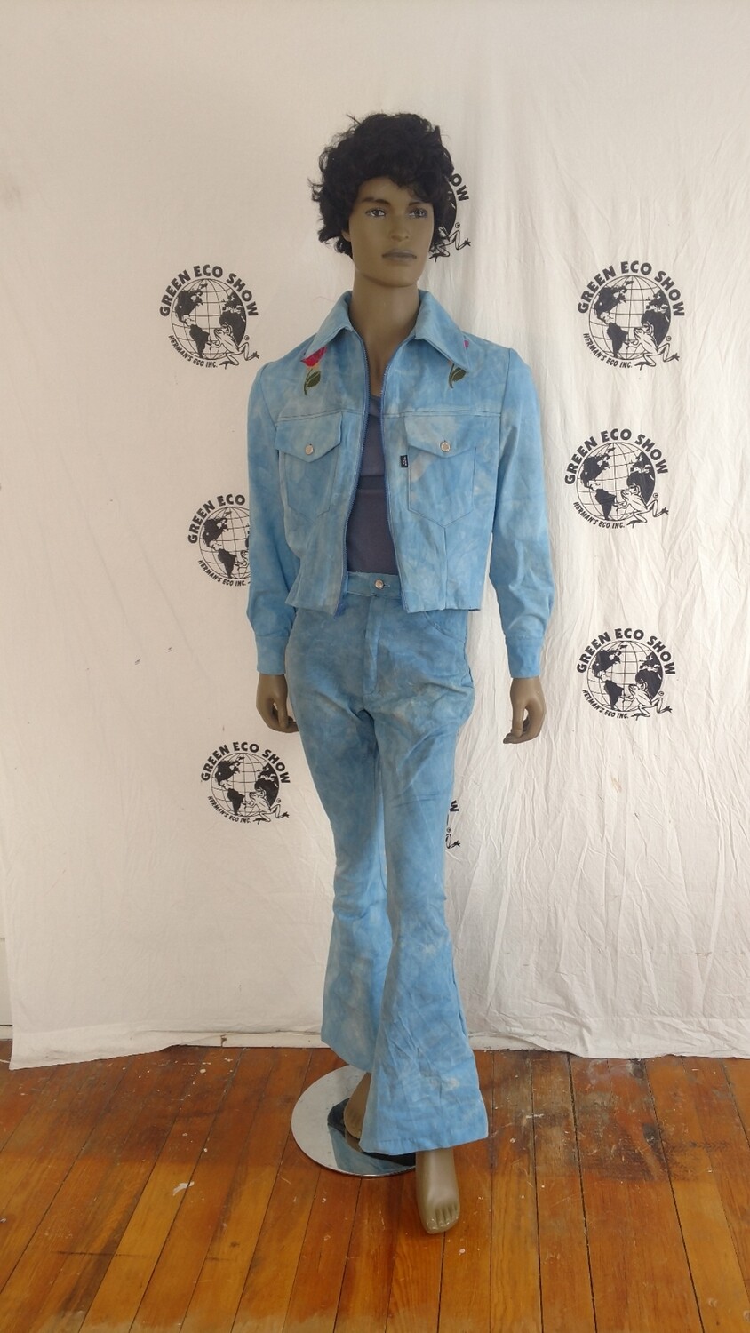 Mens Suit S Indigo Organic cotton Hermans